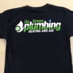 go green heating and air tee shirt screen printed t-shirts