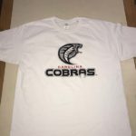 front of carolina cobras toss out tee screen printed t-shirts
