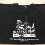 jake's billiards screen printed t-shirts
